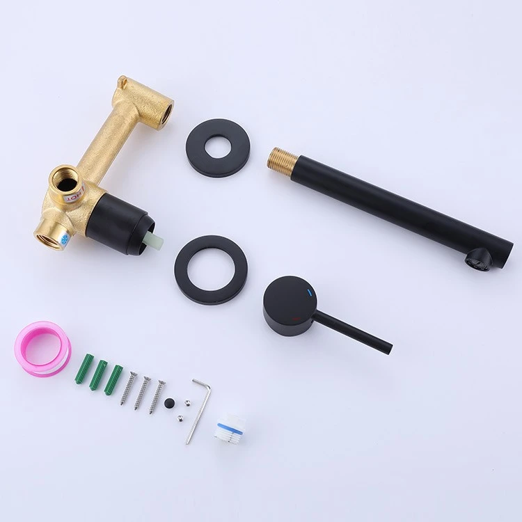 Black Round Wall Basin Mixer high quality
